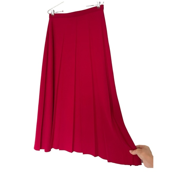 Marks & Spencer Skirts Marks Spencer Red Pleated Long Maxi Skirt